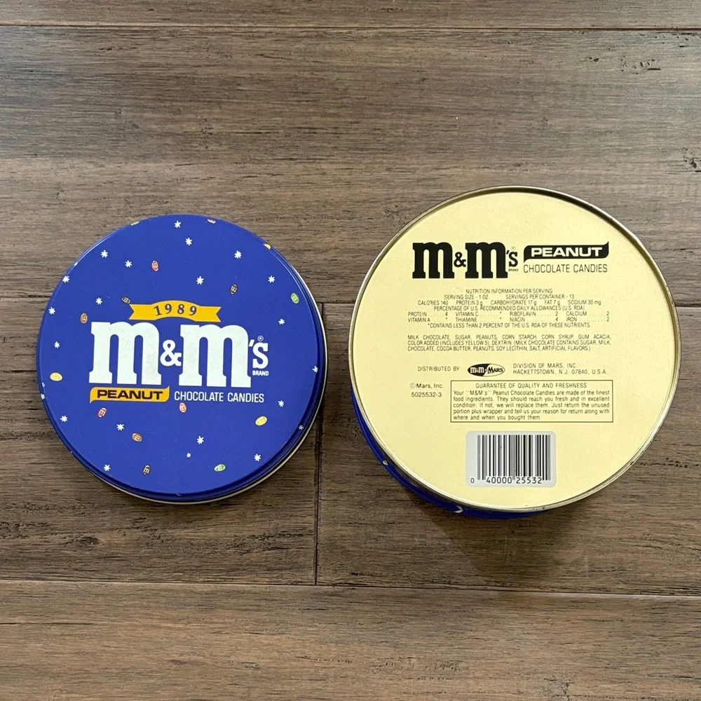 M&M'S vintage 1989 peanut M & M tin